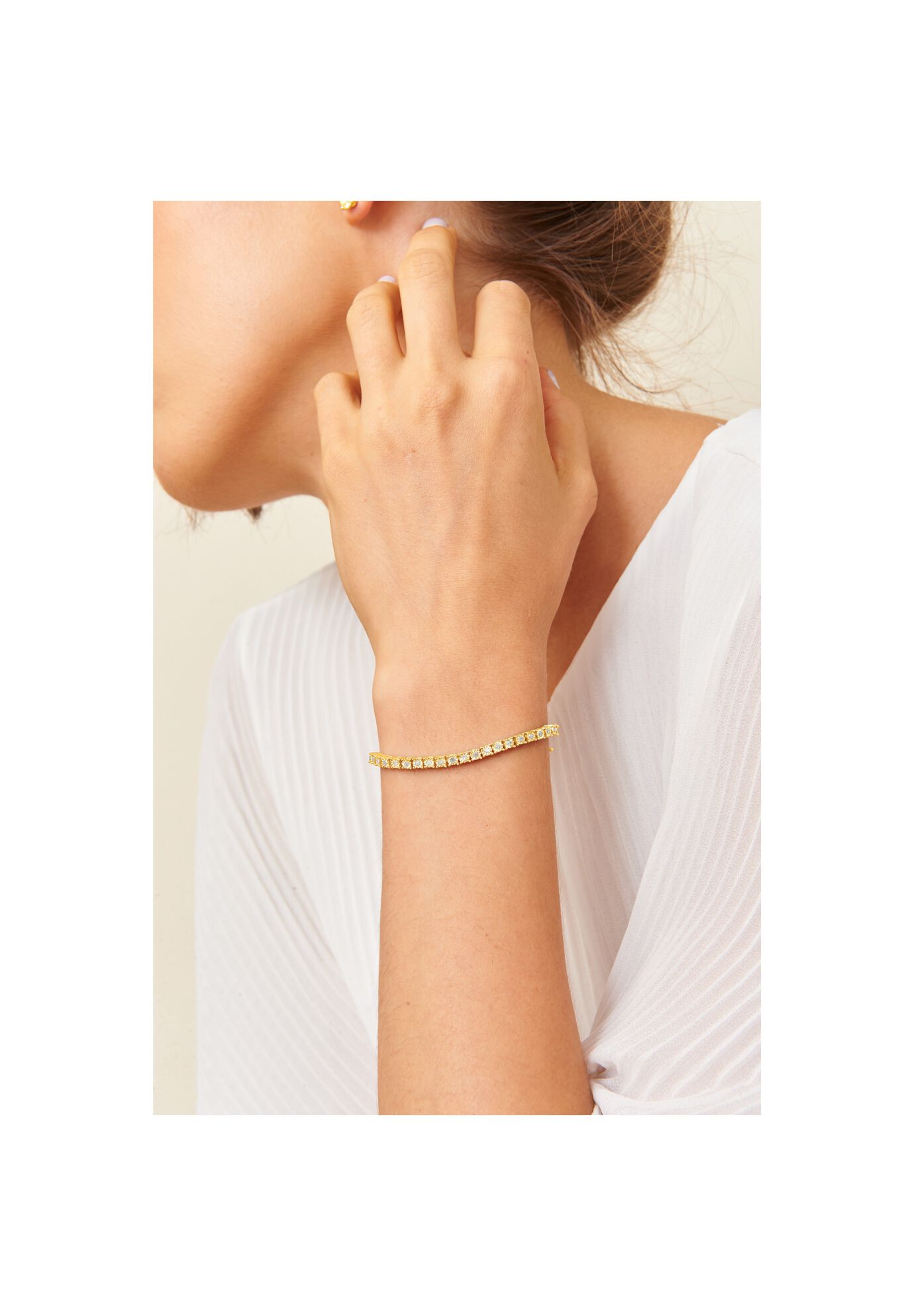 Silver 1.0 Cttw Miracle-Set Diamond Tennis Bracelet - 9 inches Inches, , alternate image number 13