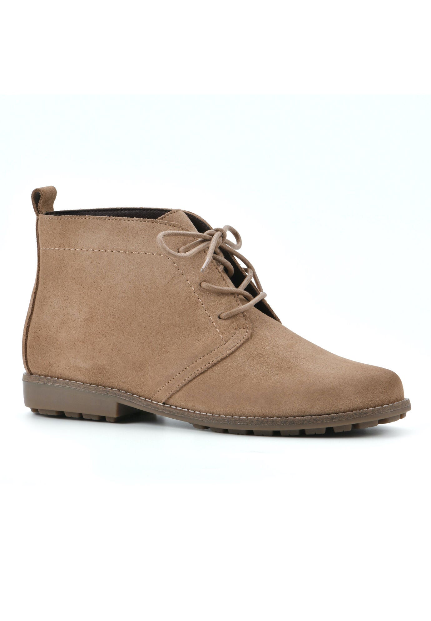 White Mountain Auburn Lace Up Bootie, NATURAL SUEDE, hi-res image number 0