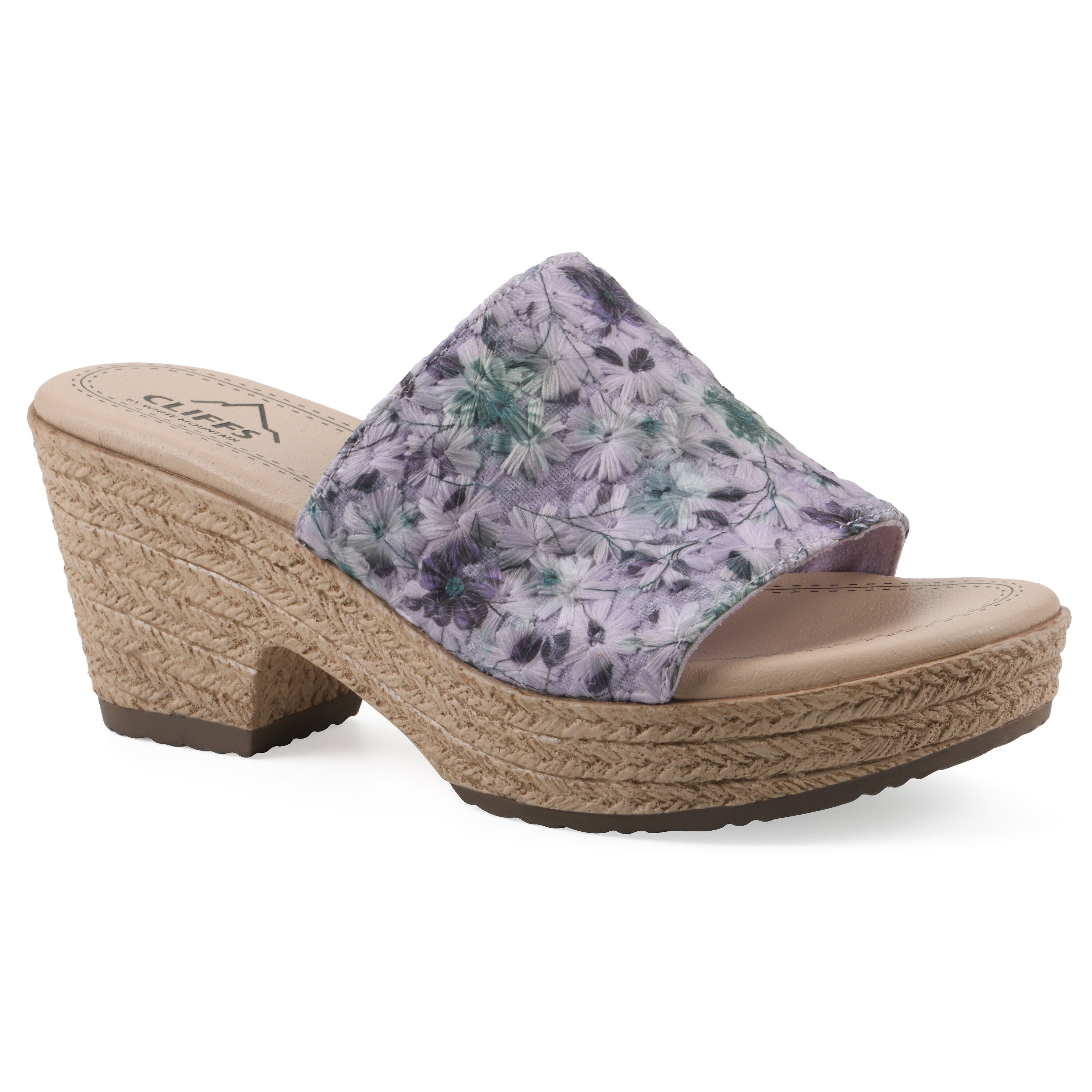 Biancia Wedge Sandal, LAVENDER FLORAL, hi-res image number 0