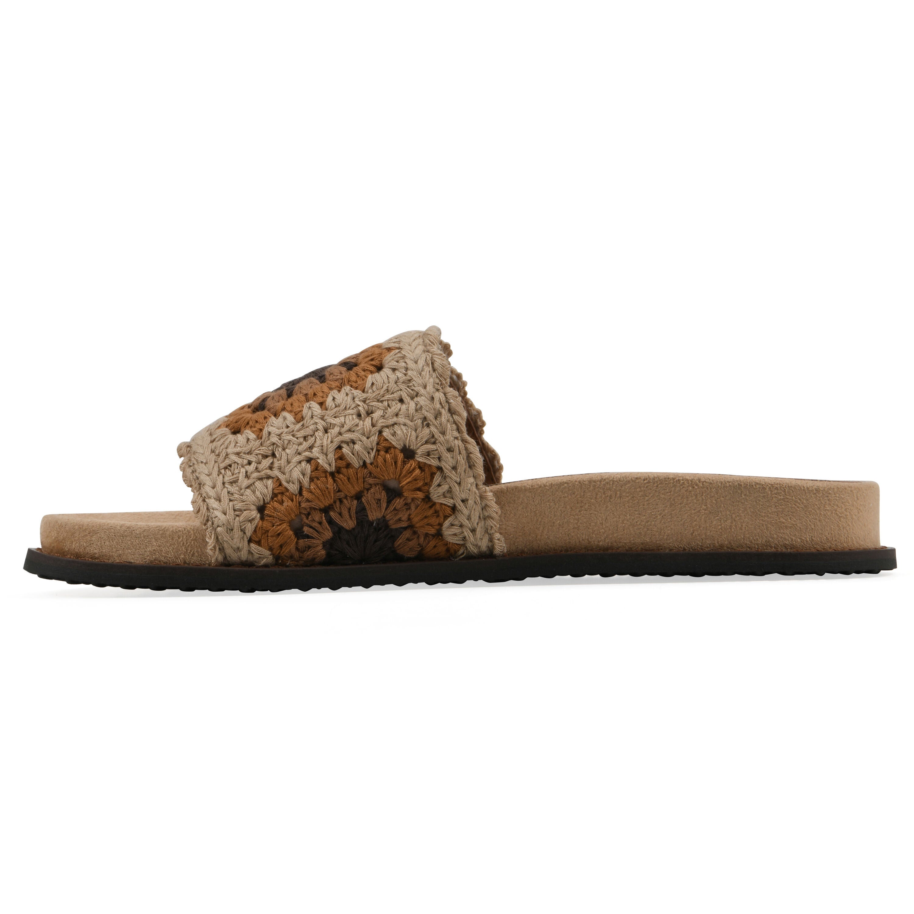 Maxim Slide Sandal, TAN MULTI FABRIC, alternate image number 3