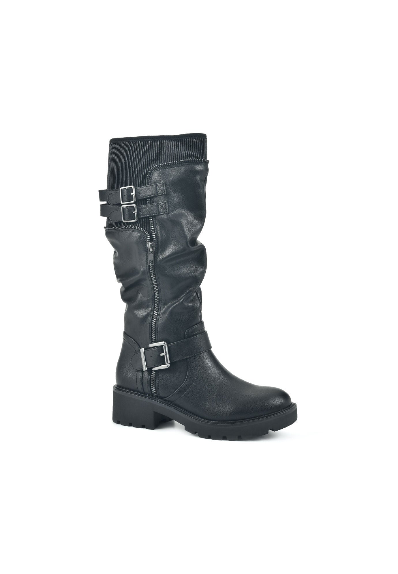 Calf length biker boots womens uk clearance
