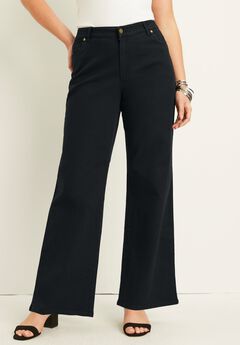 Plus Size High Waisted Black Jeans
