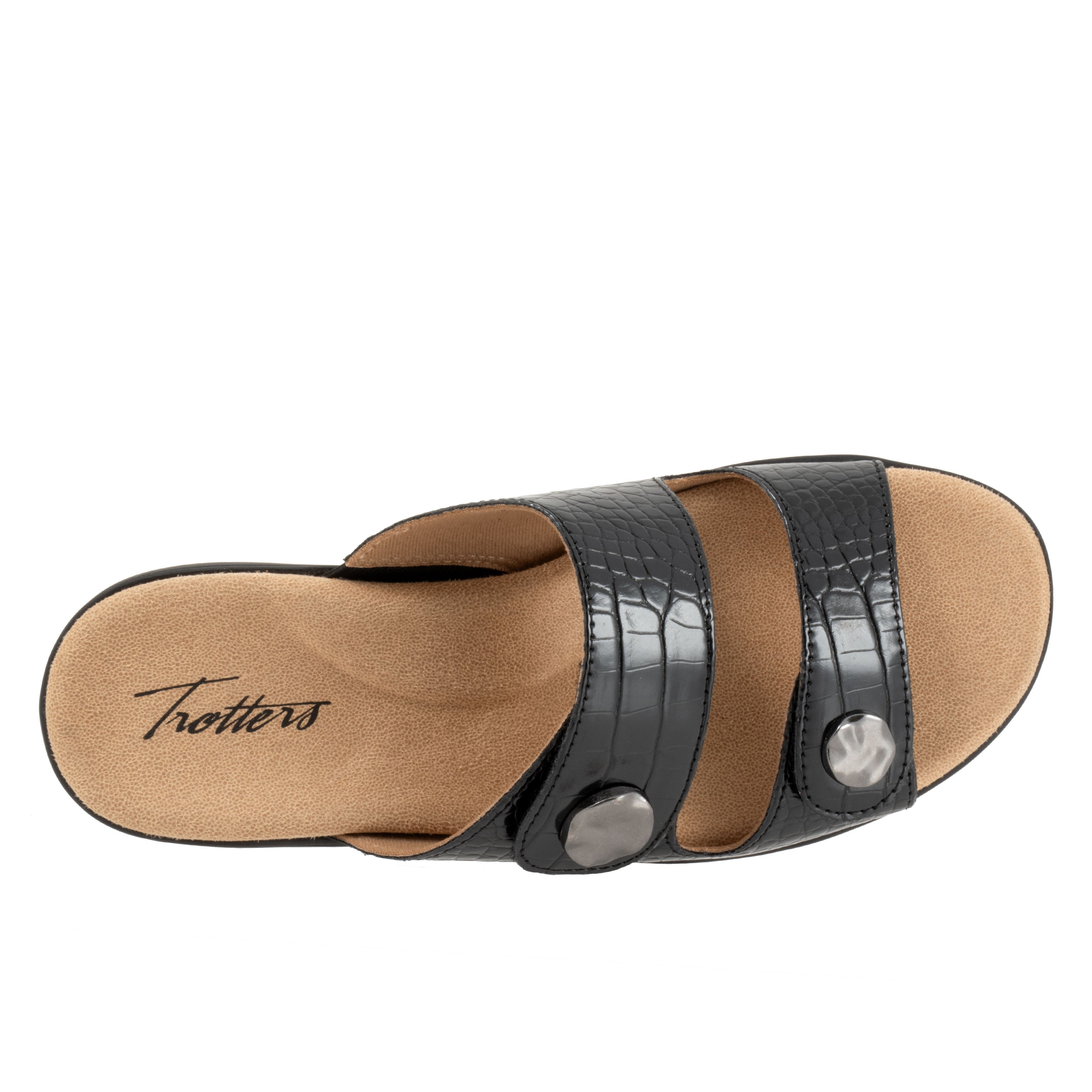 Ruthie Croco Sandal, BLACK, alternate image number 3