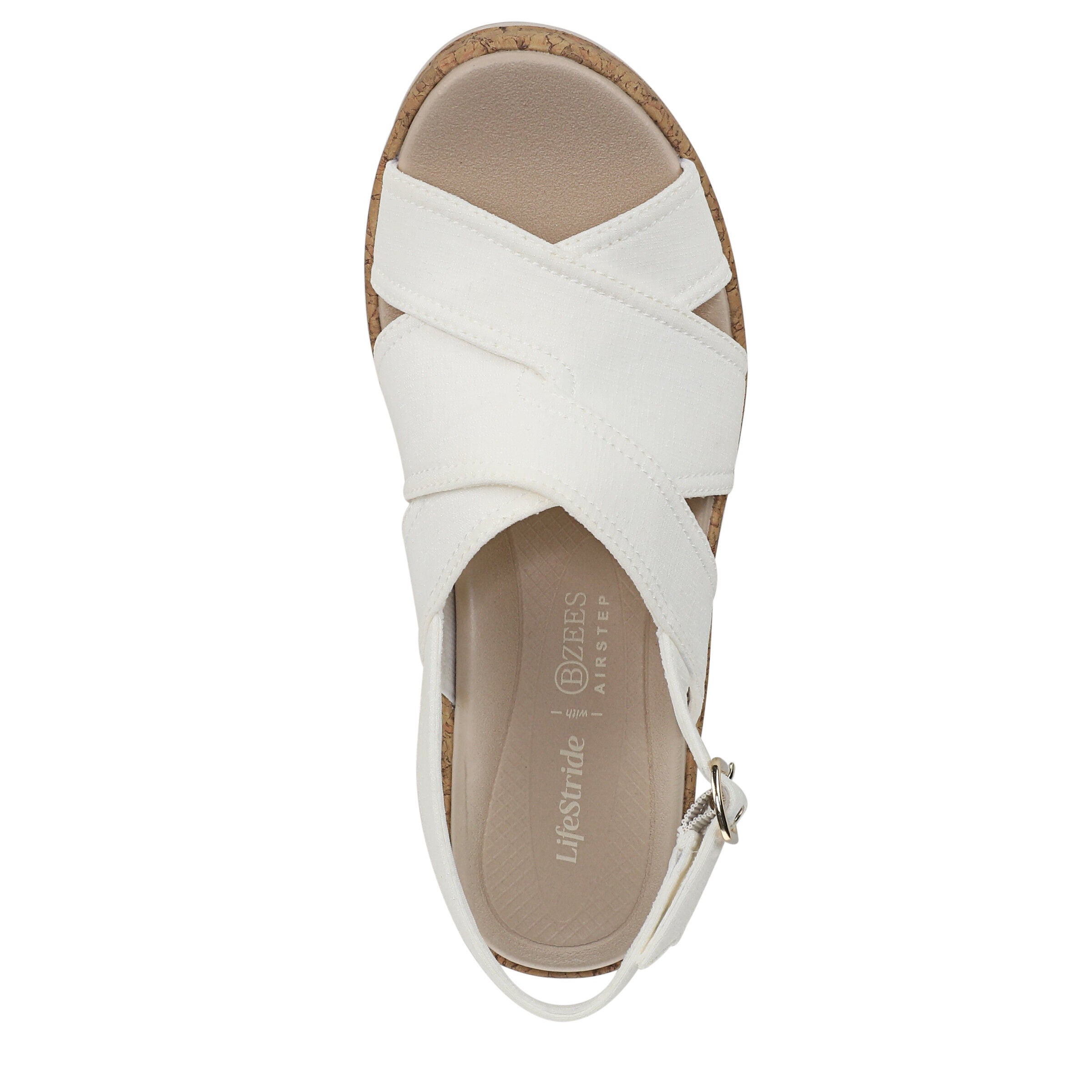 Rye Slingback Wedge Sandal, WHITE, alternate image number 6