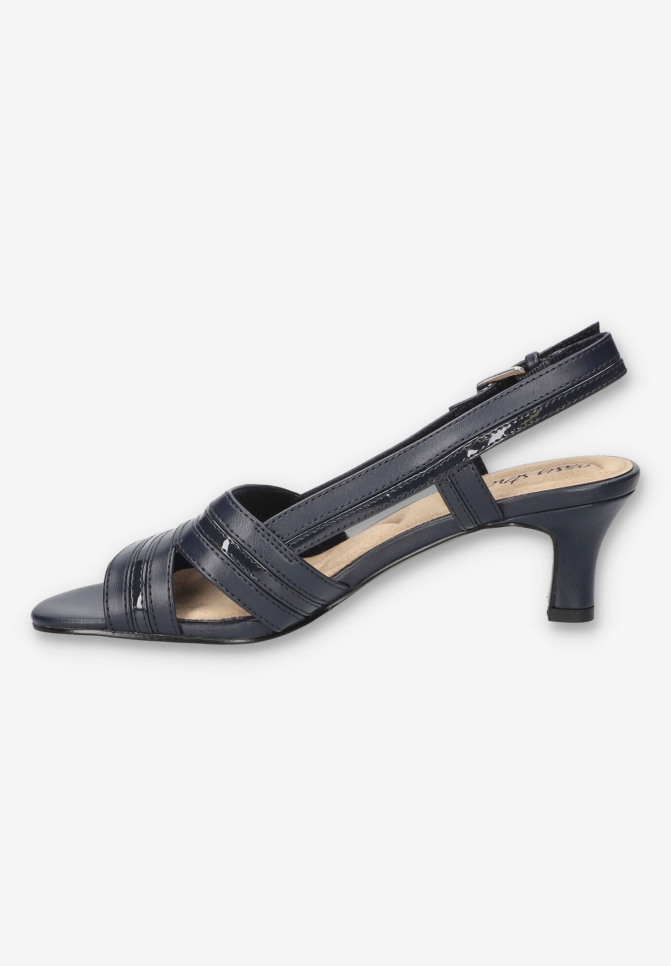 Meghan Slingback Heeled Sandal, NAVY, alternate image number 4