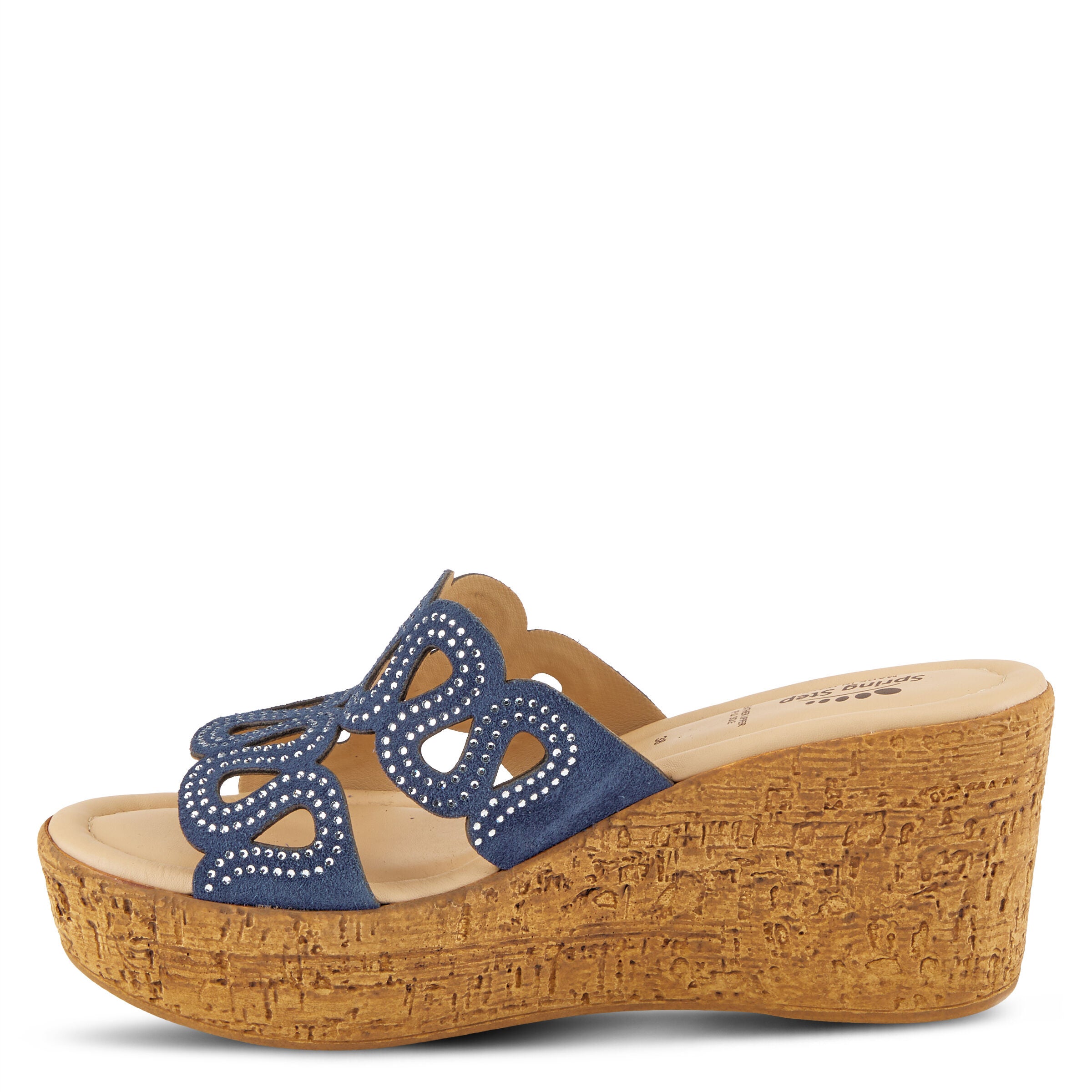 Mssteamy Slide Sandal, NAVY SUEDE, alternate image number 2