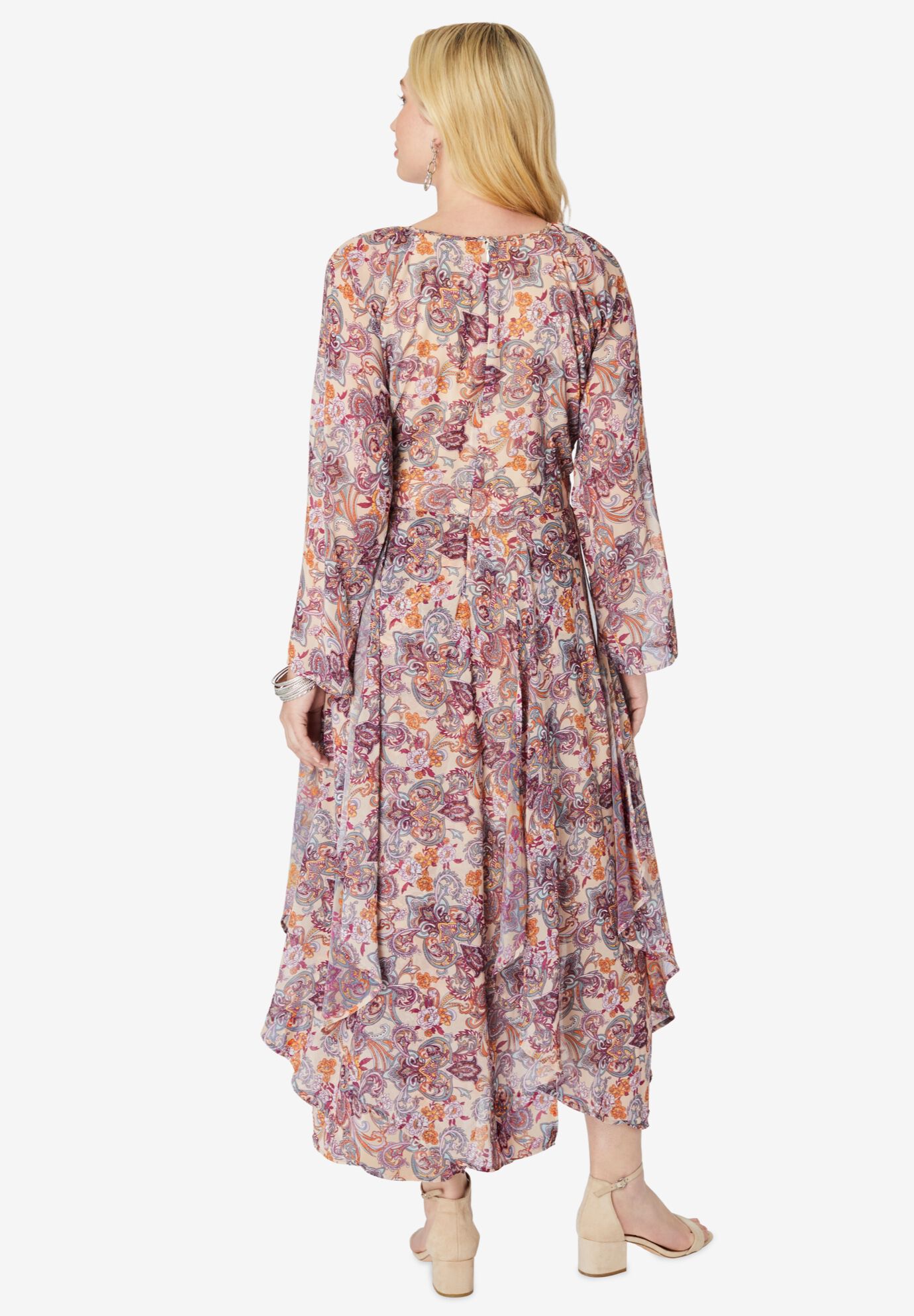 Asymmetric Keyhole Maxi Dress, , on-hover image number 1