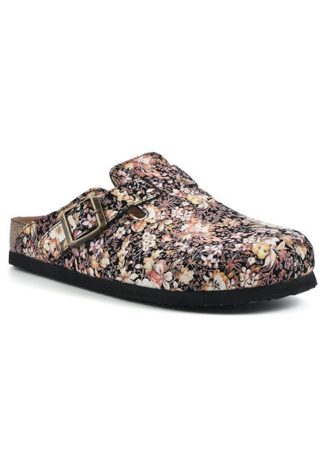 White Mountain Bari Mules, BLACK MULTI SUEDE, hi-res image number null