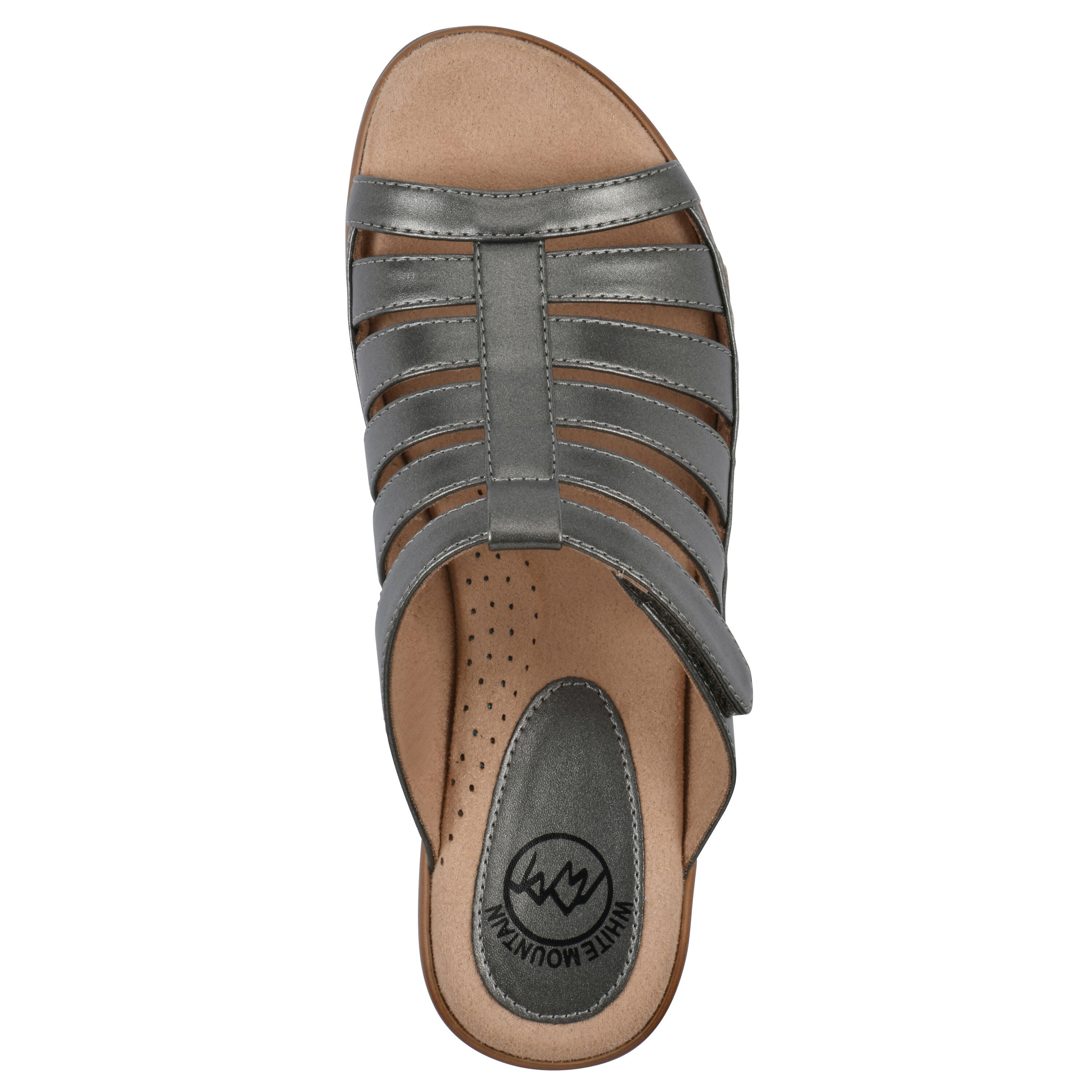 Valencia Slip-On Clog Sandal, PEWTER METALLIC, alternate image number 4