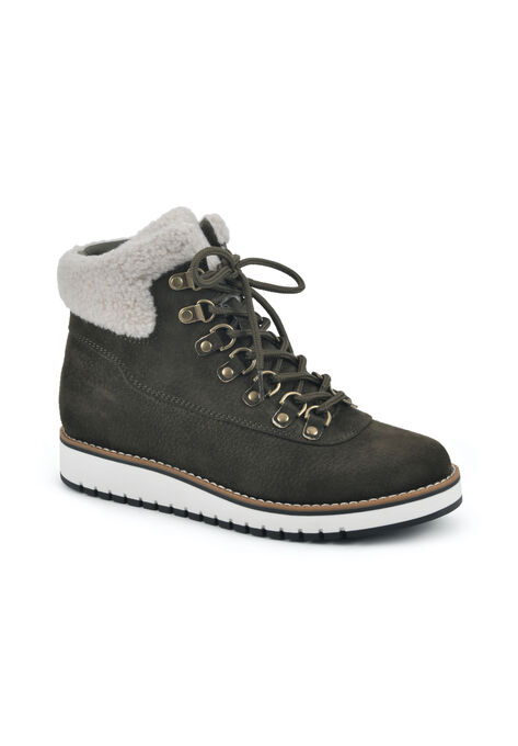 White Mountain Cozy Lace-Up Hiker Bootie, , alternate image number null