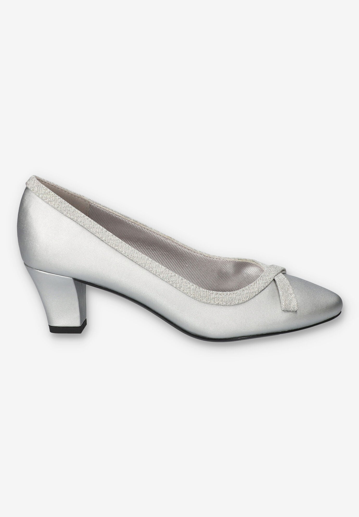 Kata Pump, SILVER SATIN, alternate image number 2