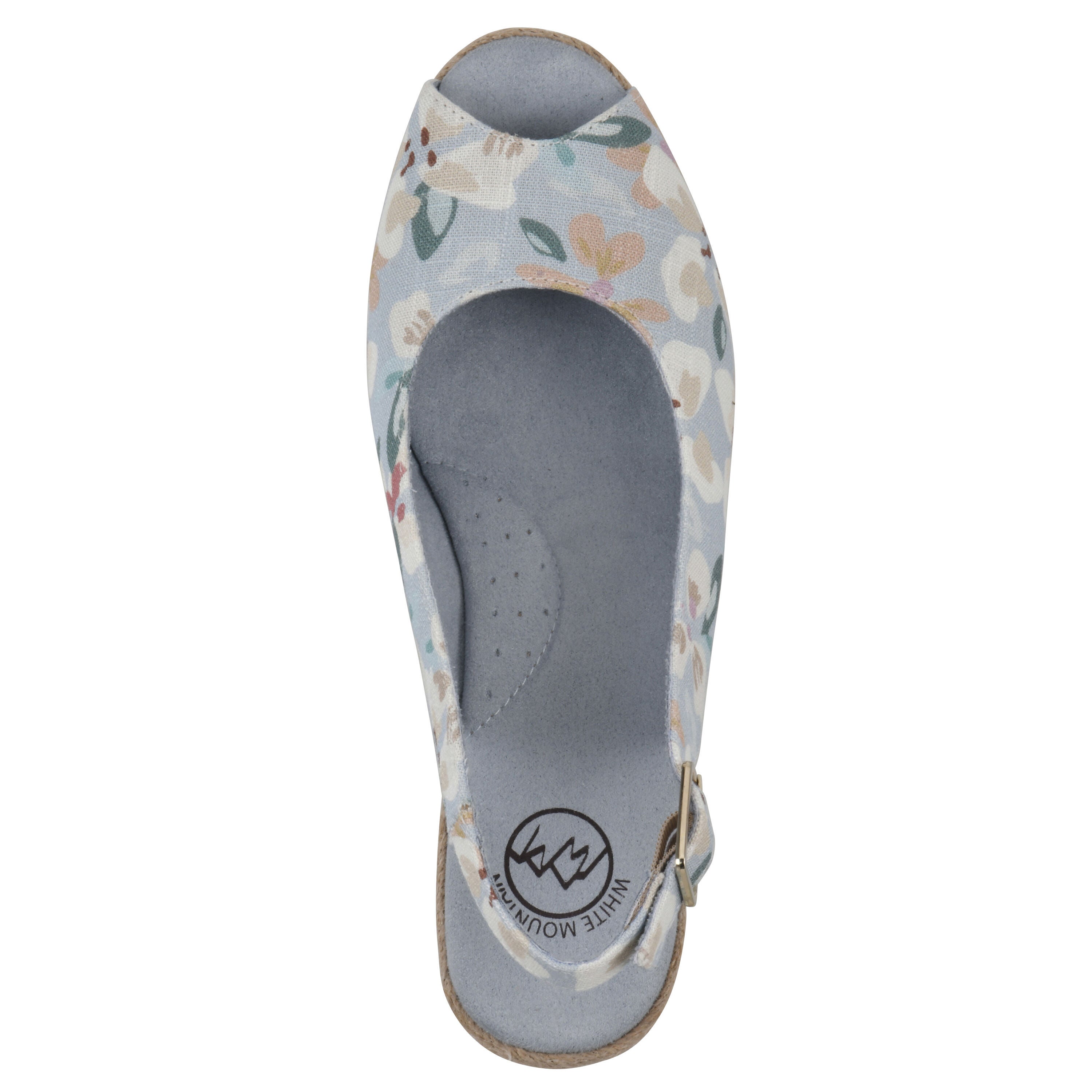 Maize Espadrille Wedge Sandal, LIGHT BLUE FLORAL, alternate image number 4