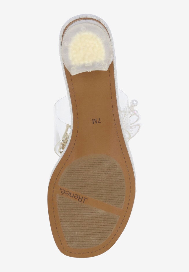 Flowerfly Thong Sandal, CLEAR WHITE GOLD, alternate image number 7