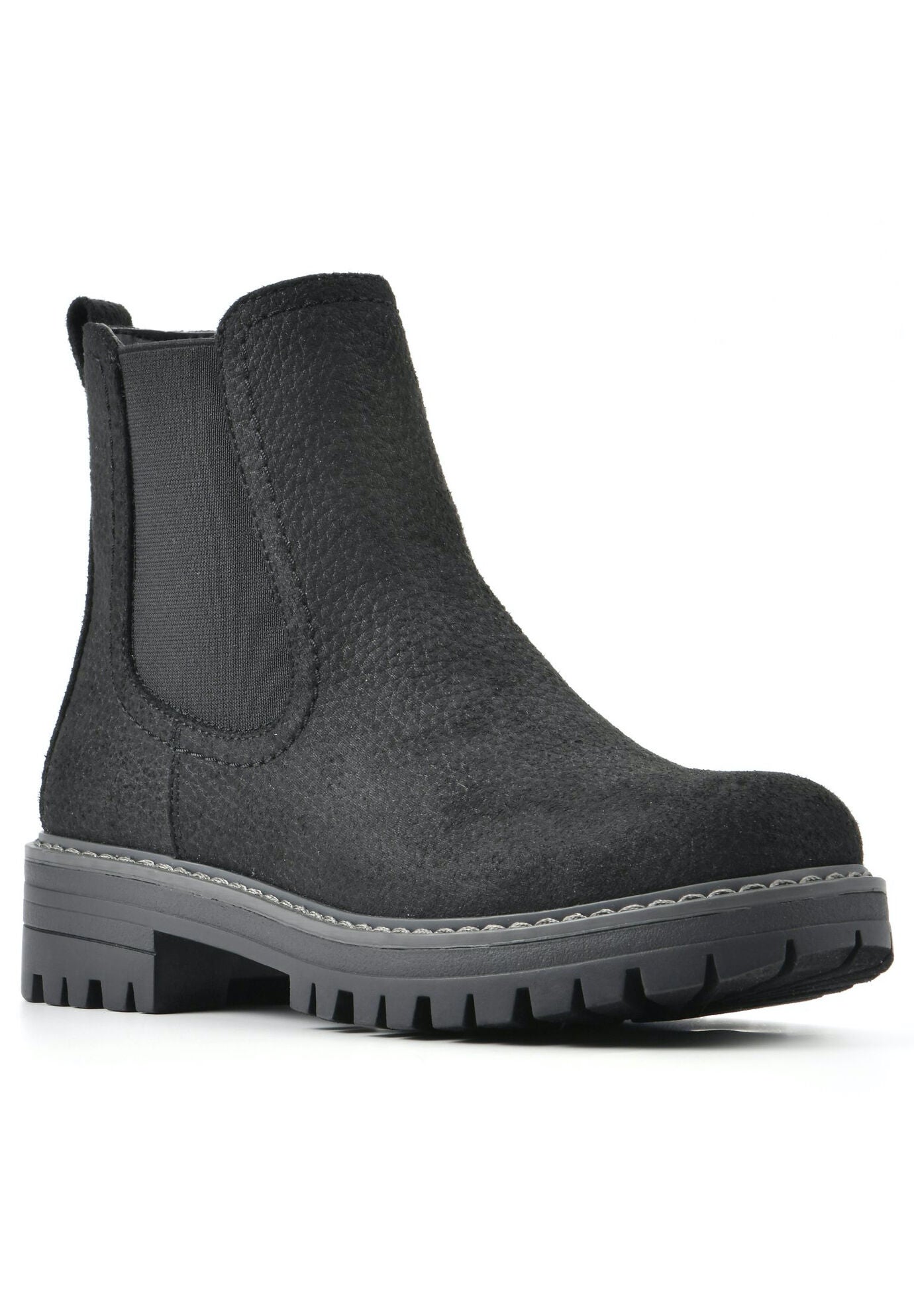 Mastery Bootie - Trendsetting Chelsea Style, Black Fabric | Woman Within