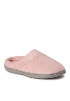 Darcy Velour Slipper Clog with Quilted Cuff