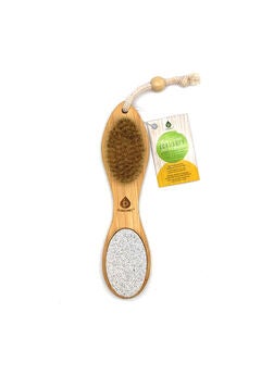 4 In1 Foot Scrubber Bamboo Handle & 4 Unique Surfaces