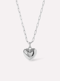 Lev Puffed Heart Necklace