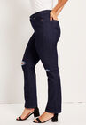 Curvie Fit Distressed Straight-Leg Jeans, , alternate image number null