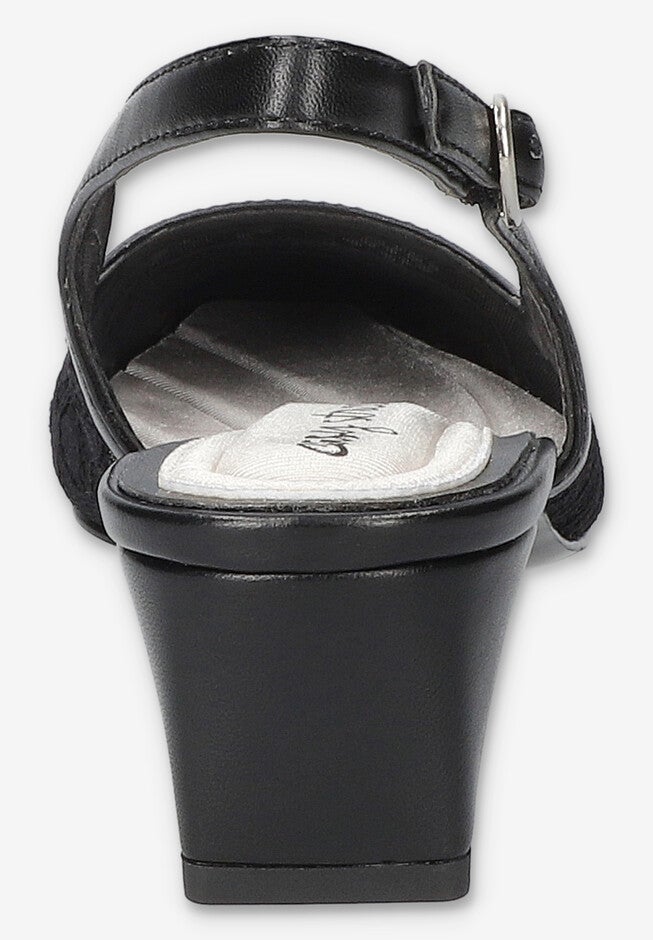 Fortune Square Toe Slingback Pump, BLACK, alternate image number 3