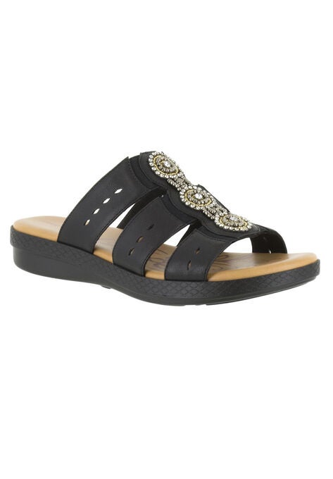 Nori Sandals by Easy Street®, BLACK, hi-res image number null
