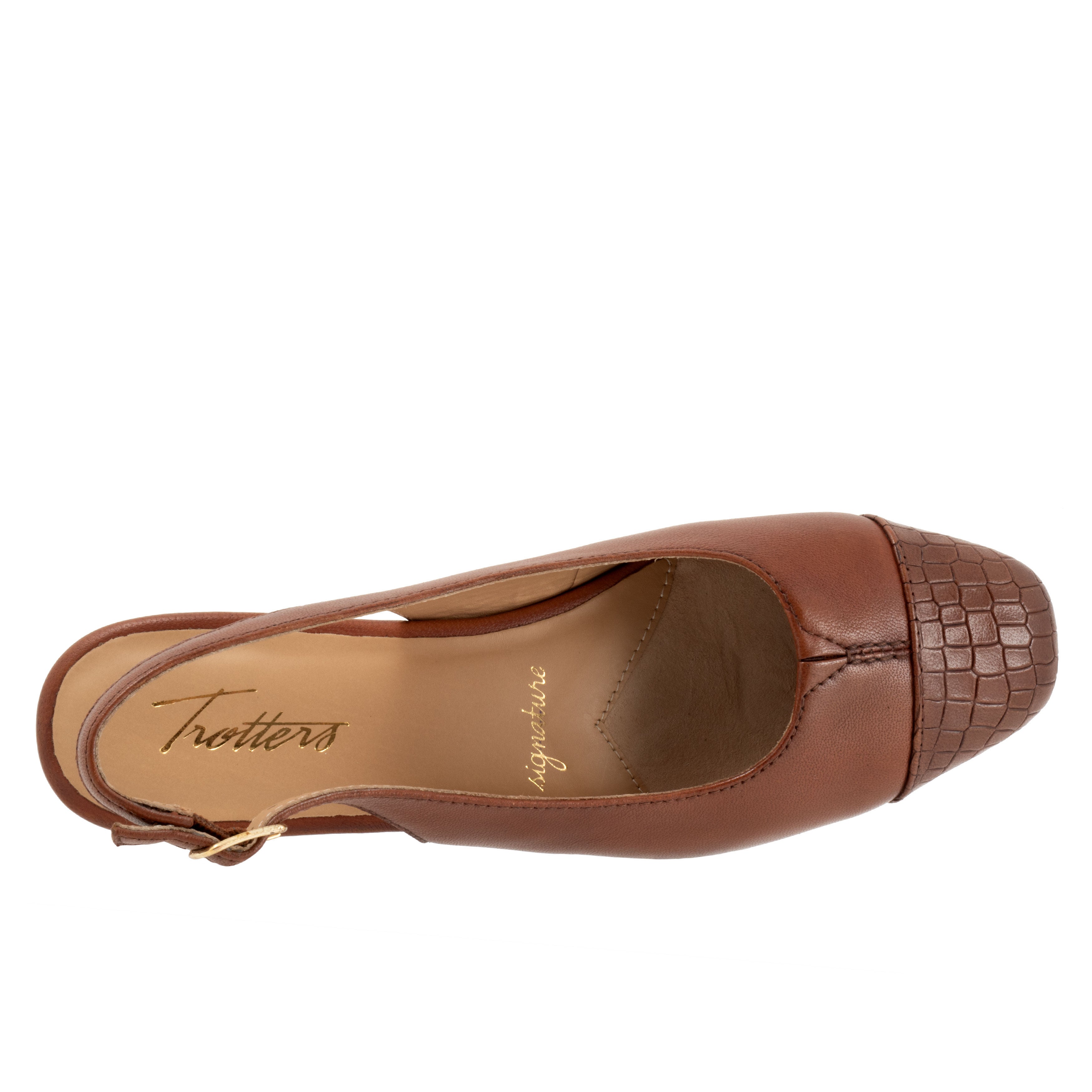 Dea Wedge Pump, COGNAC CROCO, alternate image number 3