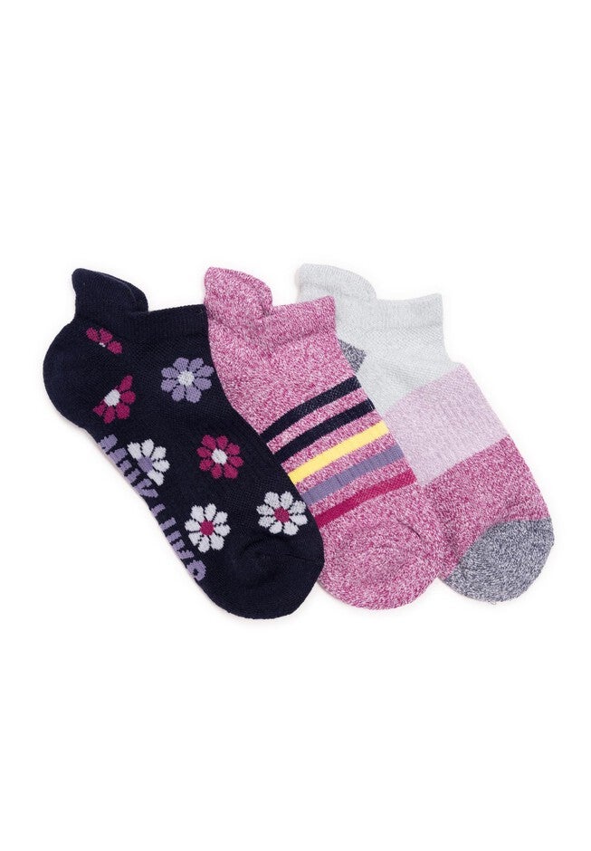 Women'S 3 Pack Nylon Compression Ankle Socks, NAVY BERRY, hi-res image number 0