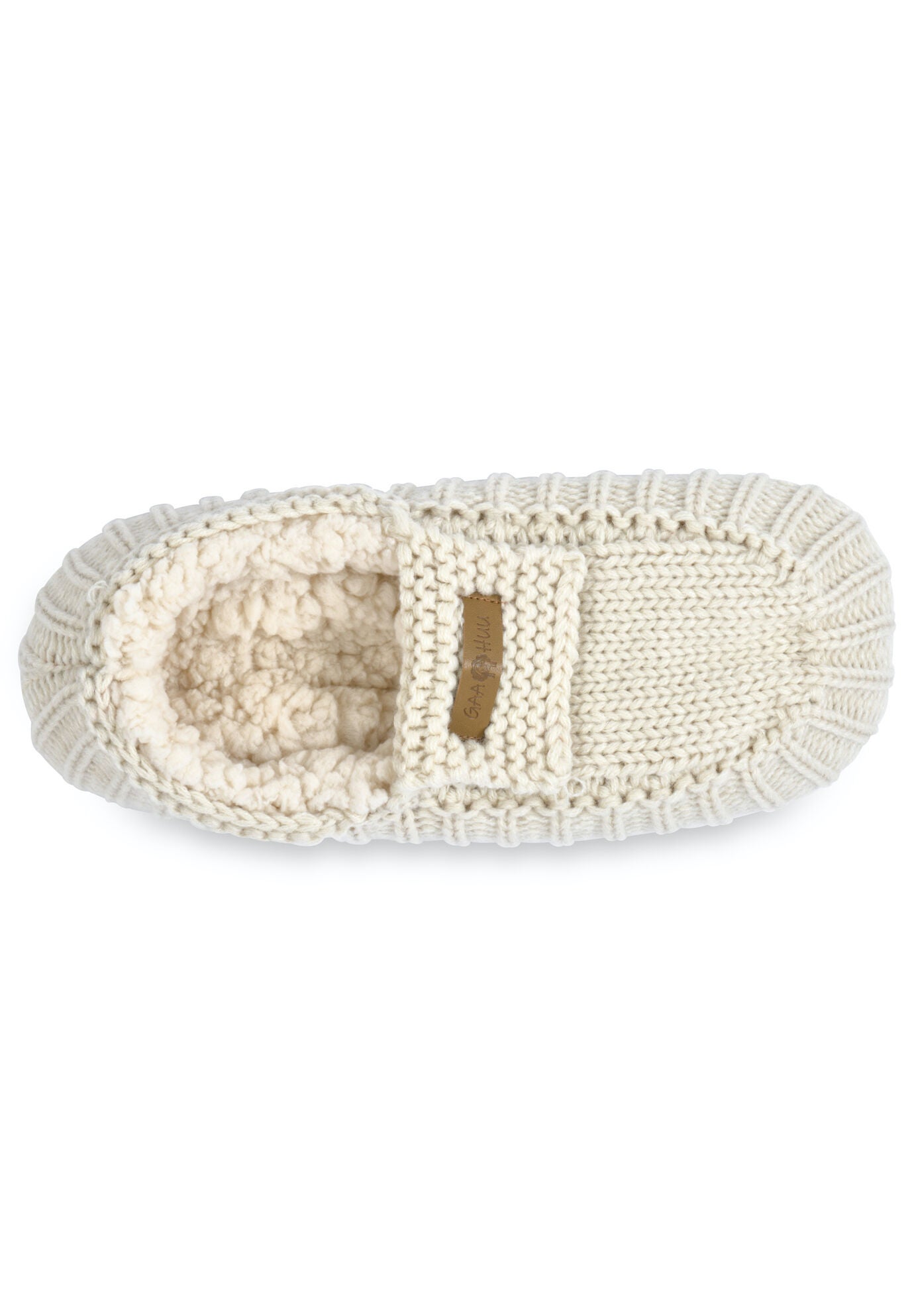 Womens Textured Knit Mocassin Slipper Slippers, , alternate image number 3