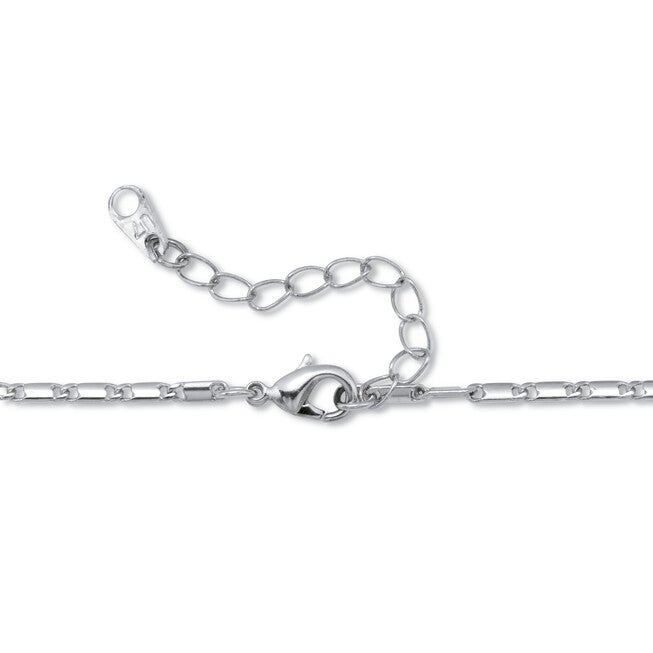 Round Crystal Silvertone Cat Pendant Necklace 20 to 22-inch, WHITE, alternate image number 3