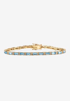 Birthstone Gold-Plated Tennis Bracelet