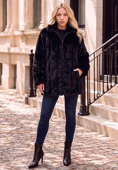 Cyber Monday Sale On Plus Size Faux Fur Outerwear