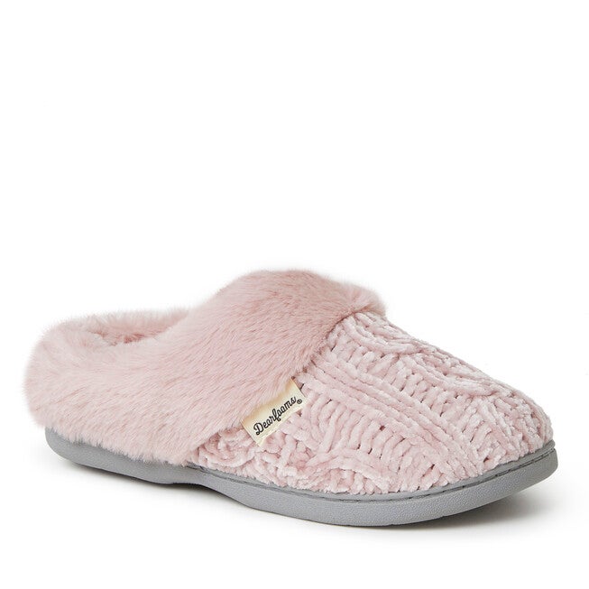Claire Cable Knit Chenille Clog, PALE MAUVE, hi-res image number 0
