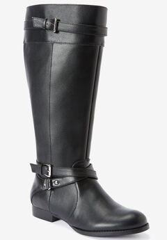 The Janis Tall Wide Calf Leather Boot By Comfortview