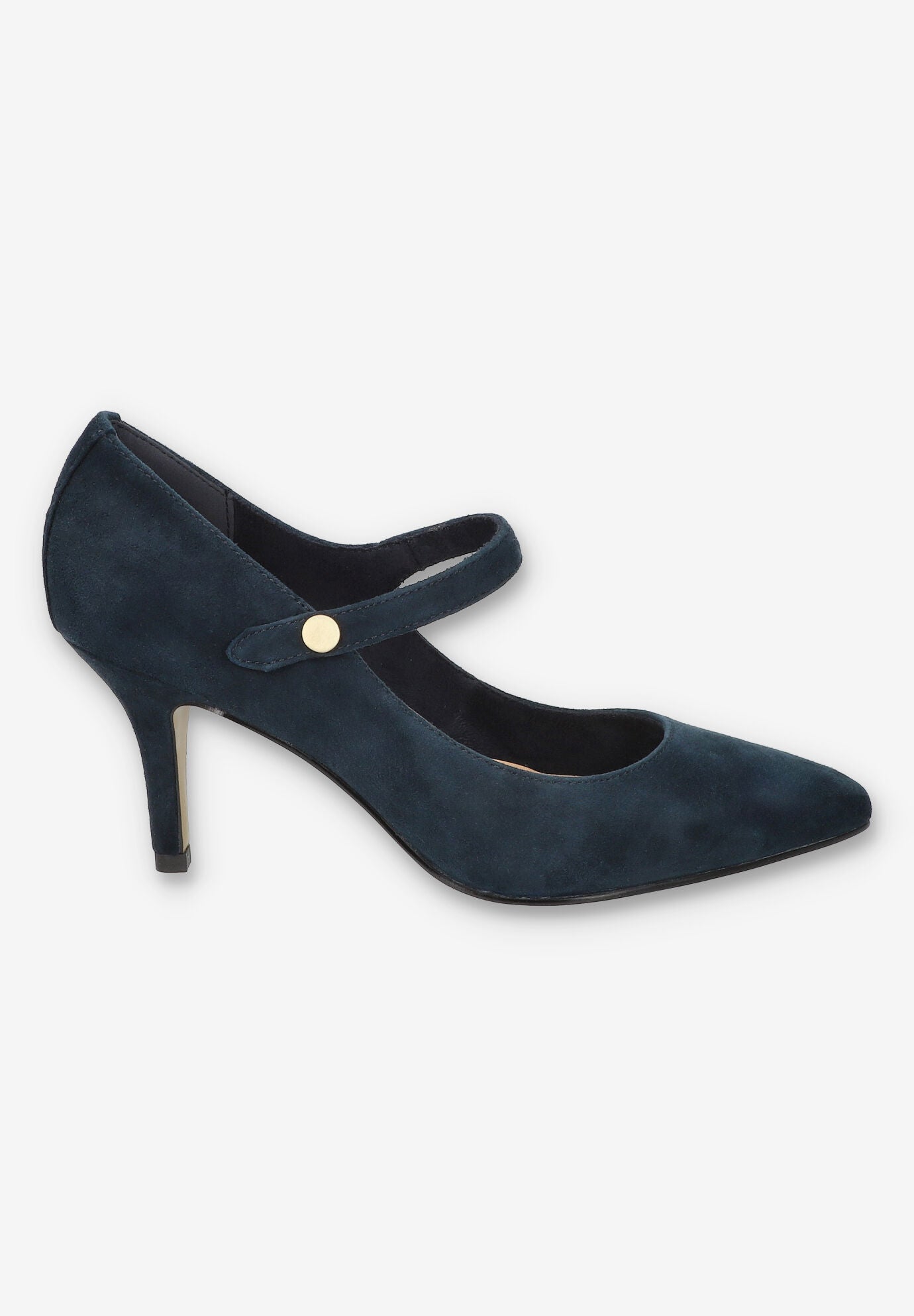 Lainey Mary Jane Pump, NAVY SUEDE LEATHER, alternate image number 2