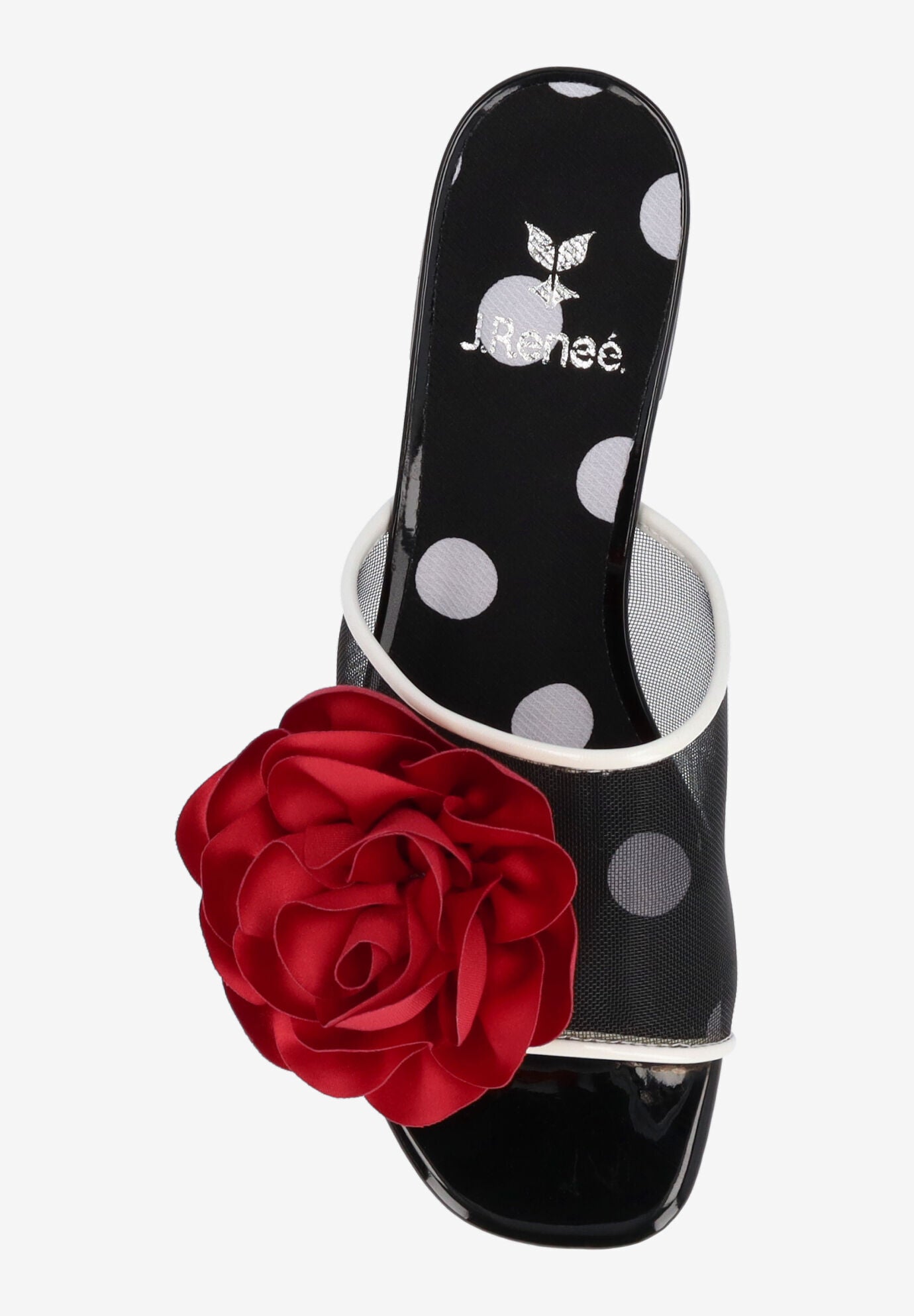 Myla Slip-On Sandal, BLACK WHITE RED, alternate image number 1