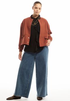 Cropped Bomber Jacket