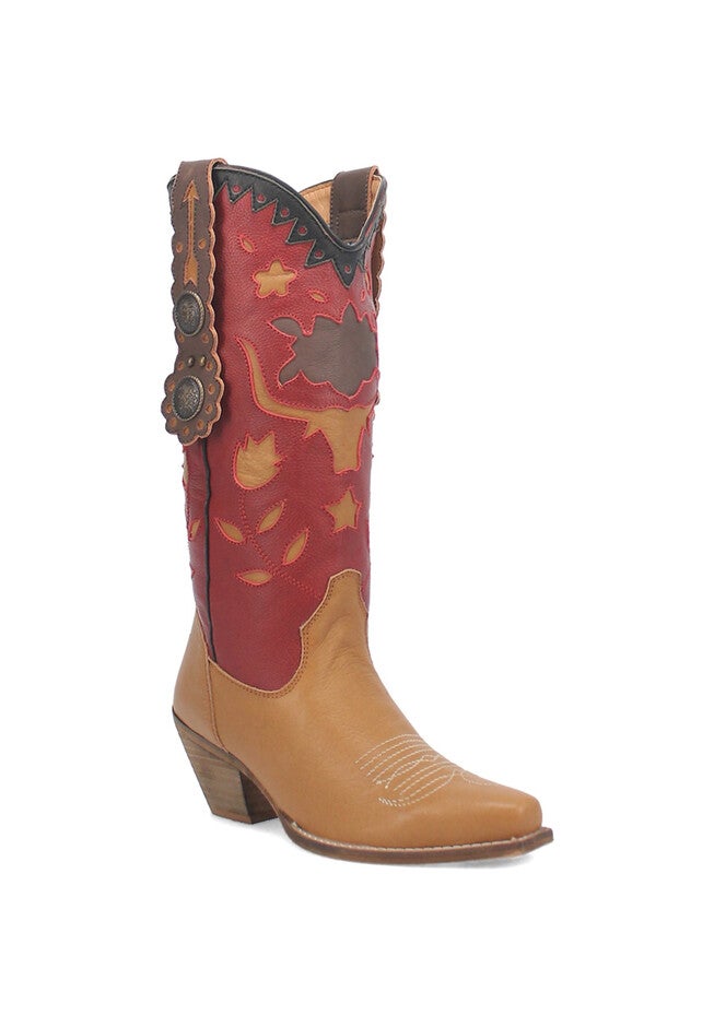 Love Rocks Western Boot, TAN, hi-res image number null