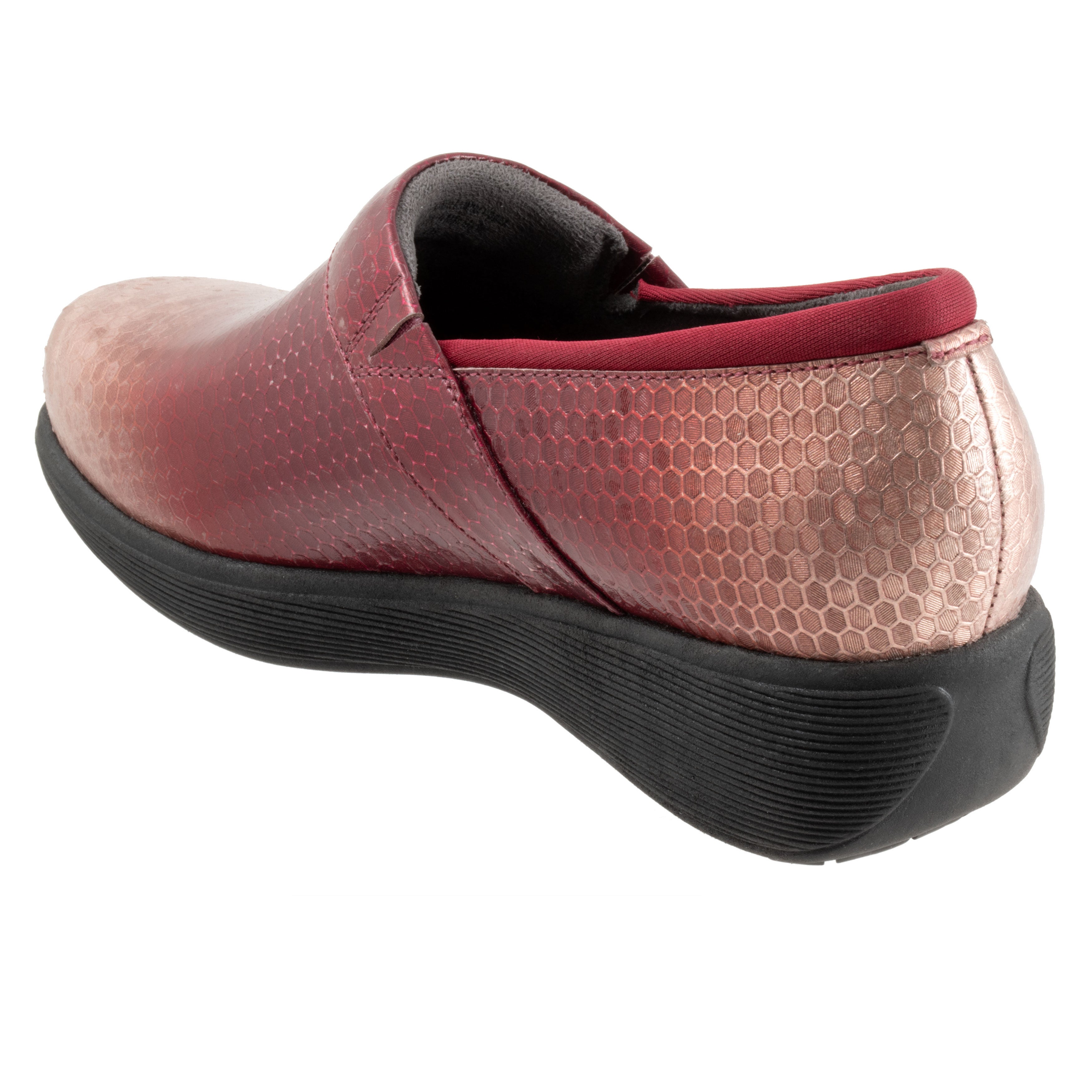 Meredith Sport Clog, RED EMBOSSED, on-hover image number 1