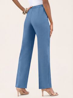 Plus Size Classic Bend Over® Structured Straight Leg Pull-On Pant