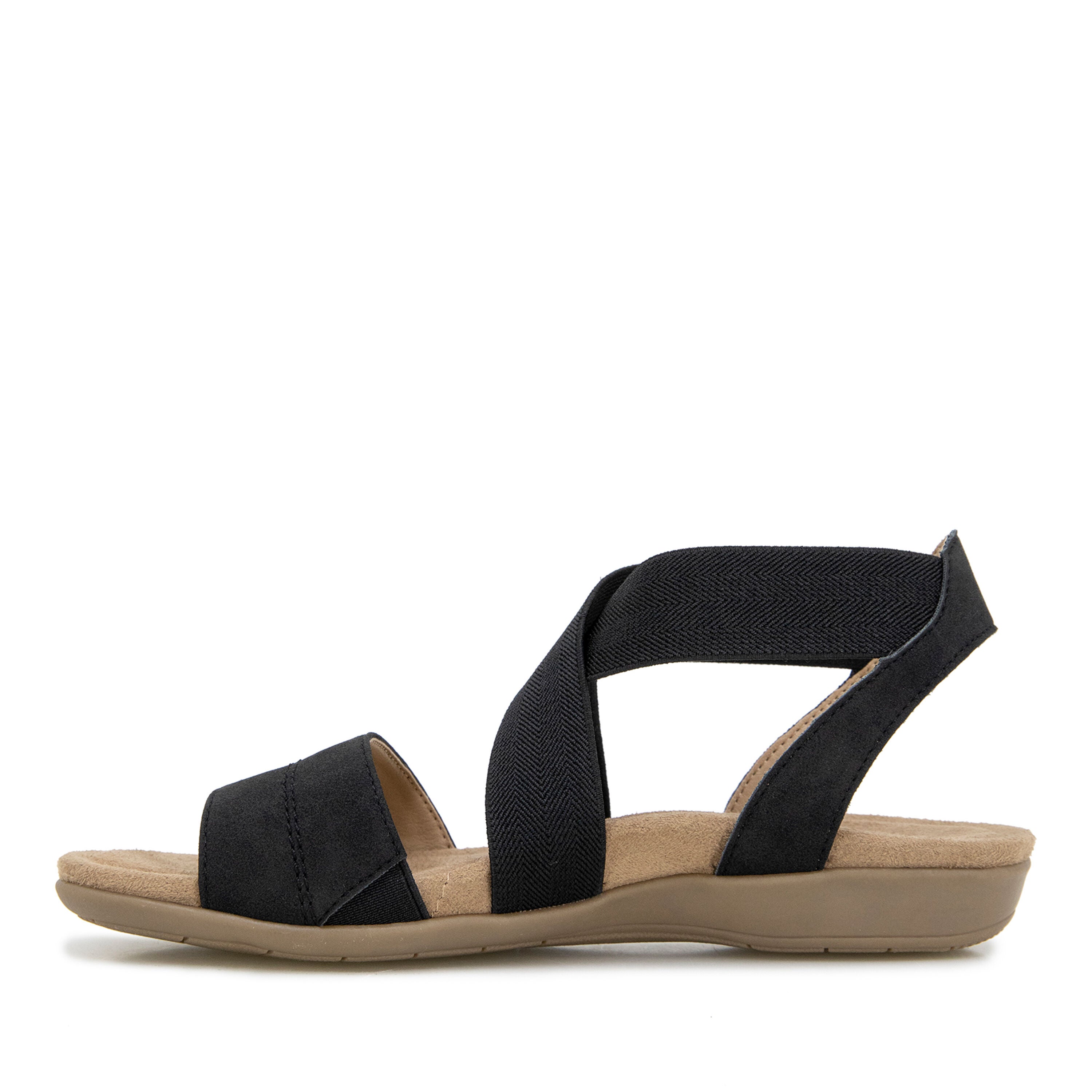 Meg Slip-On Flat Sandal, BLACK, alternate image number 3