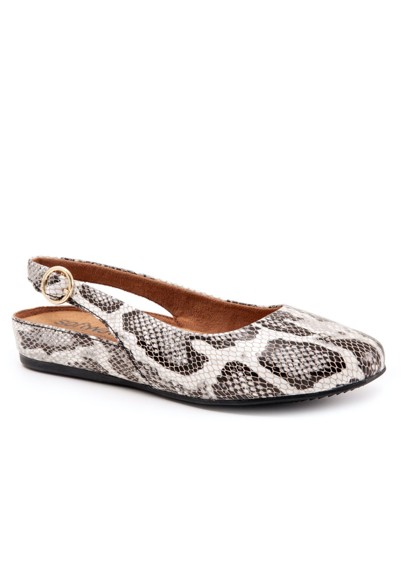 Sandy Adjustable Back Slip On Clog, BLACK WHITE SNAKE, hi-res image number 0