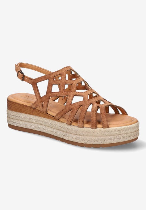 Zip-Italy Espadrille Sandal, WHISKEY SUEDE LEATHER, hi-res image number null