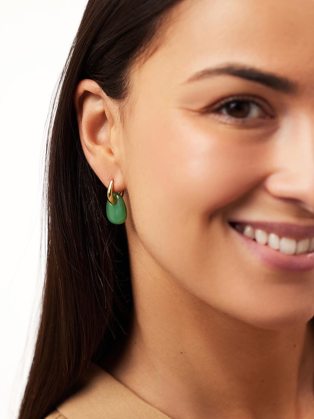 Gold Drop Earrings - Kayla, GOLD, alternate image number 2