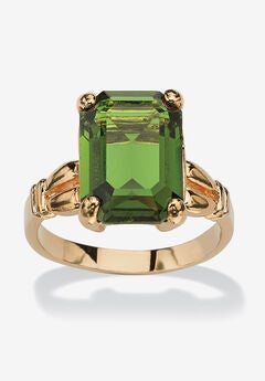 Yellow Gold Plated Simulated Birthstone Ring