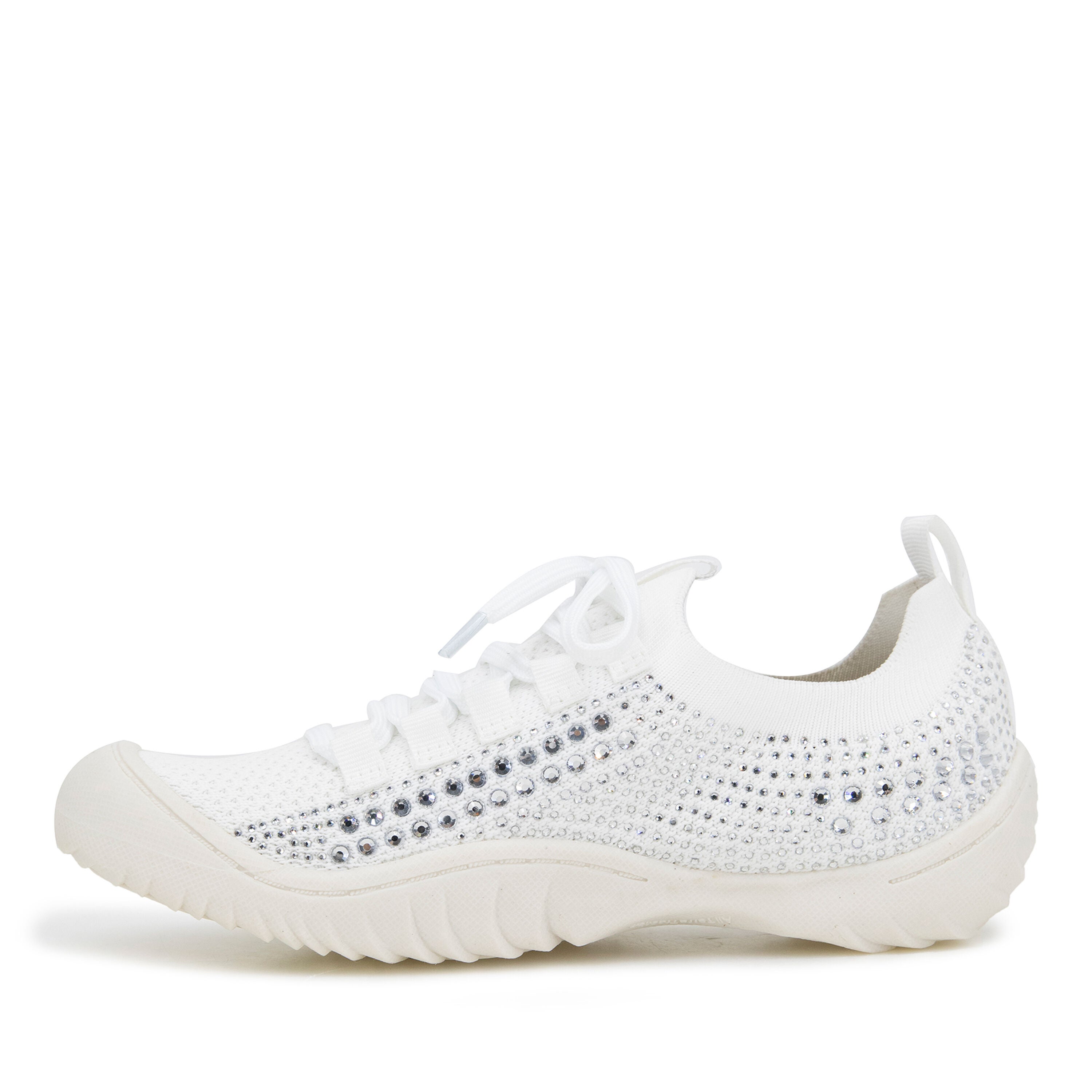 Brittney Slip-On Lace Up Sneaker, WHITE JEWEL, alternate image number 3