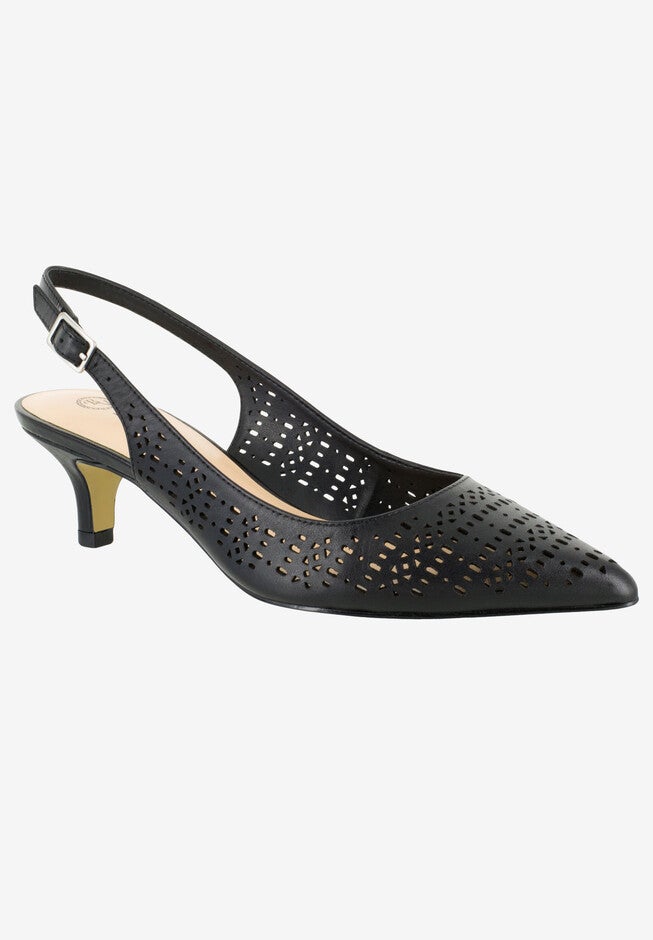Sybil Slingback   , BLACK LEATHER, hi-res image number 0