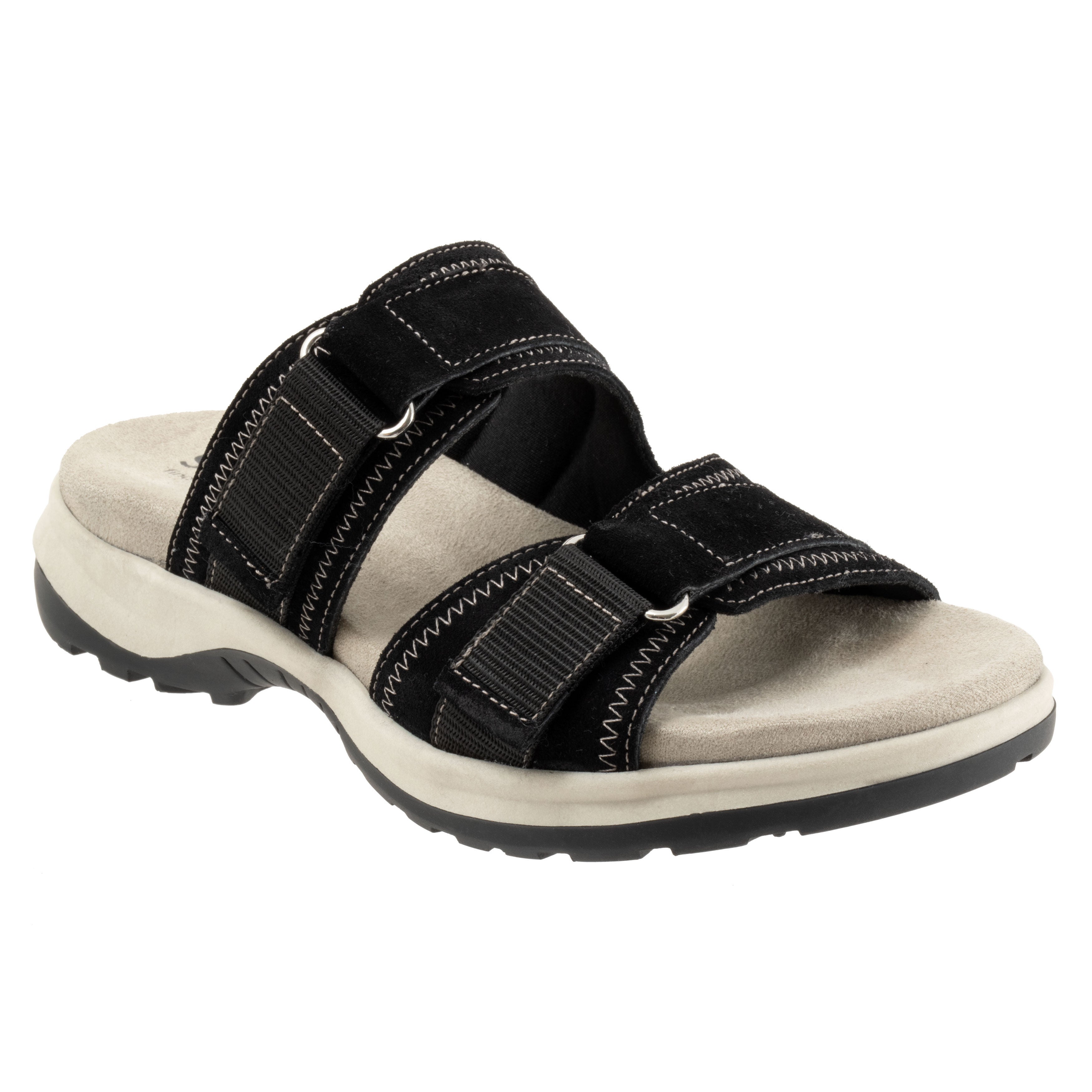 Oasis Sandal, BLACK SUEDE, hi-res image number 0
