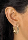 Yellow Gold Ion Plated Stainless & Goldtone Earring Set, , alternate image number null