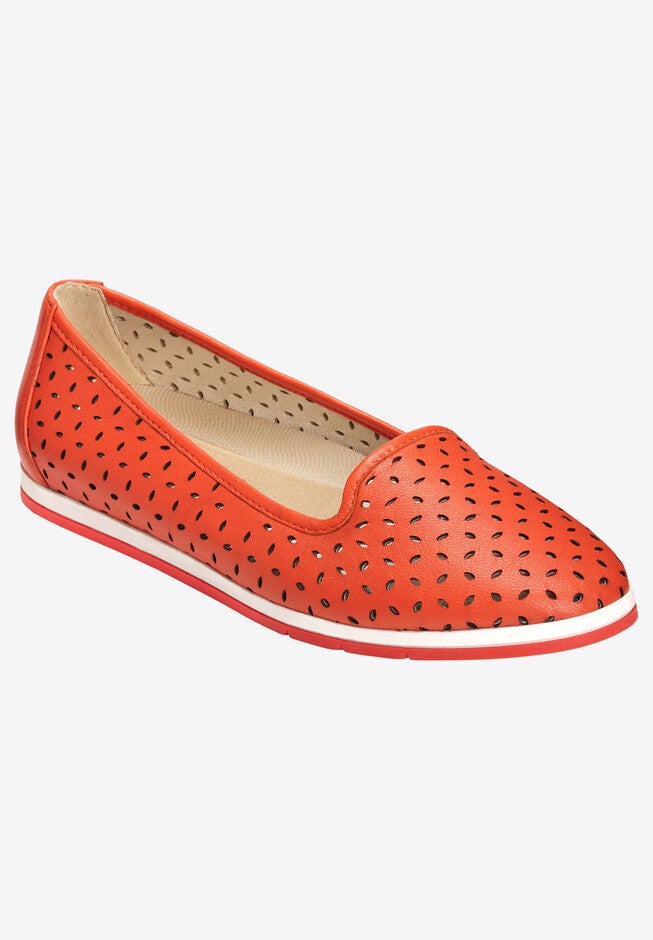 Stay Smart Flat by Aerosoles®, ORANGE LEATHER, hi-res image number null
