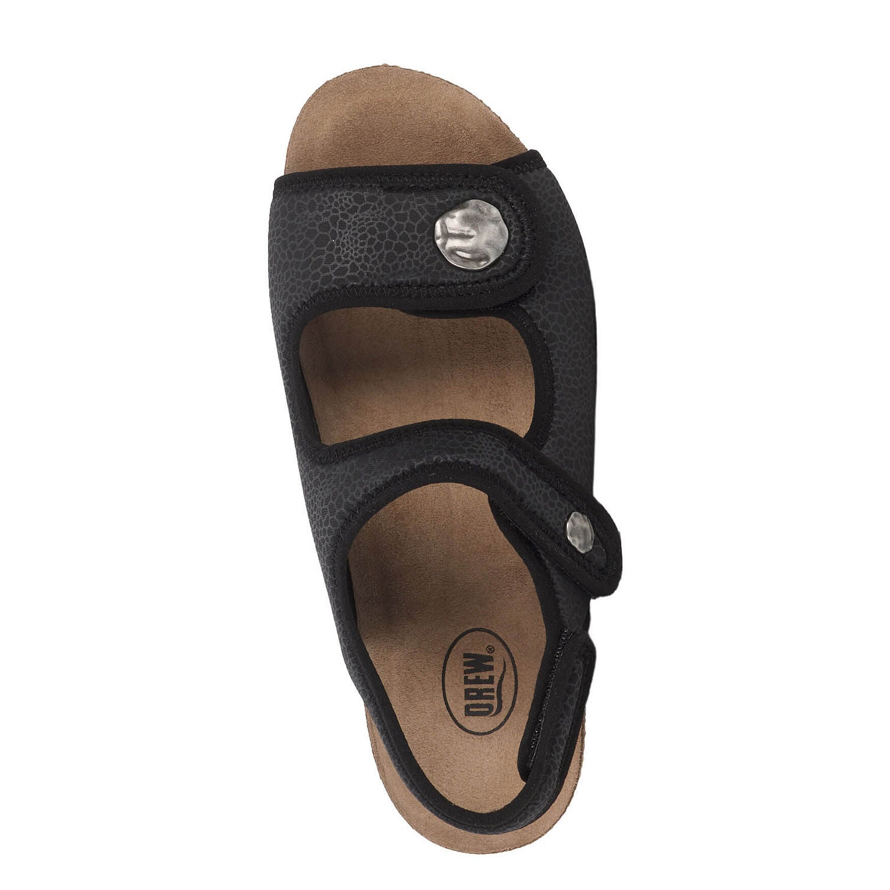 Melanie Double Strap Stretch Sandal, BLACK, alternate image number 5