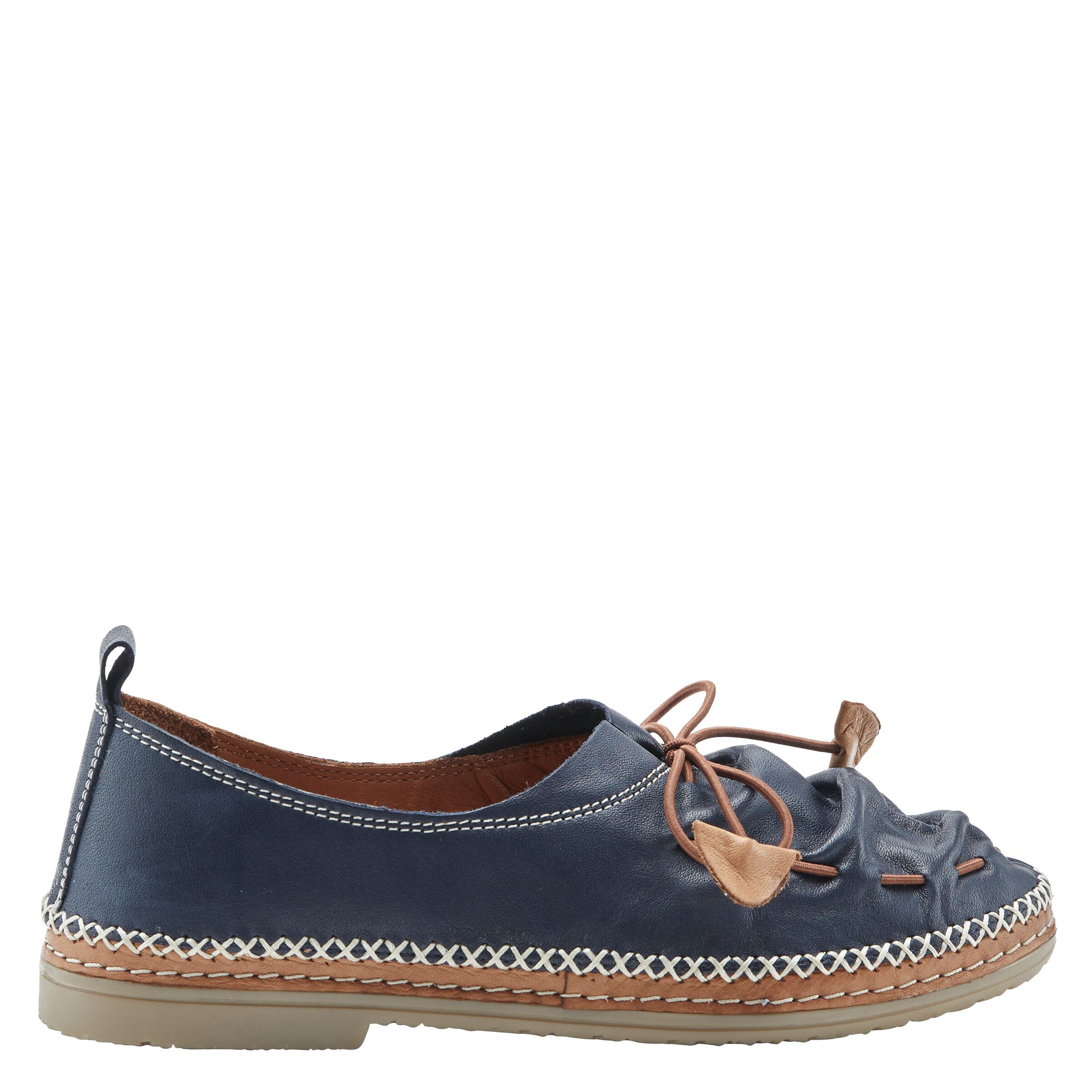 Berna Flat Shoes, NAVY, alternate image number 4